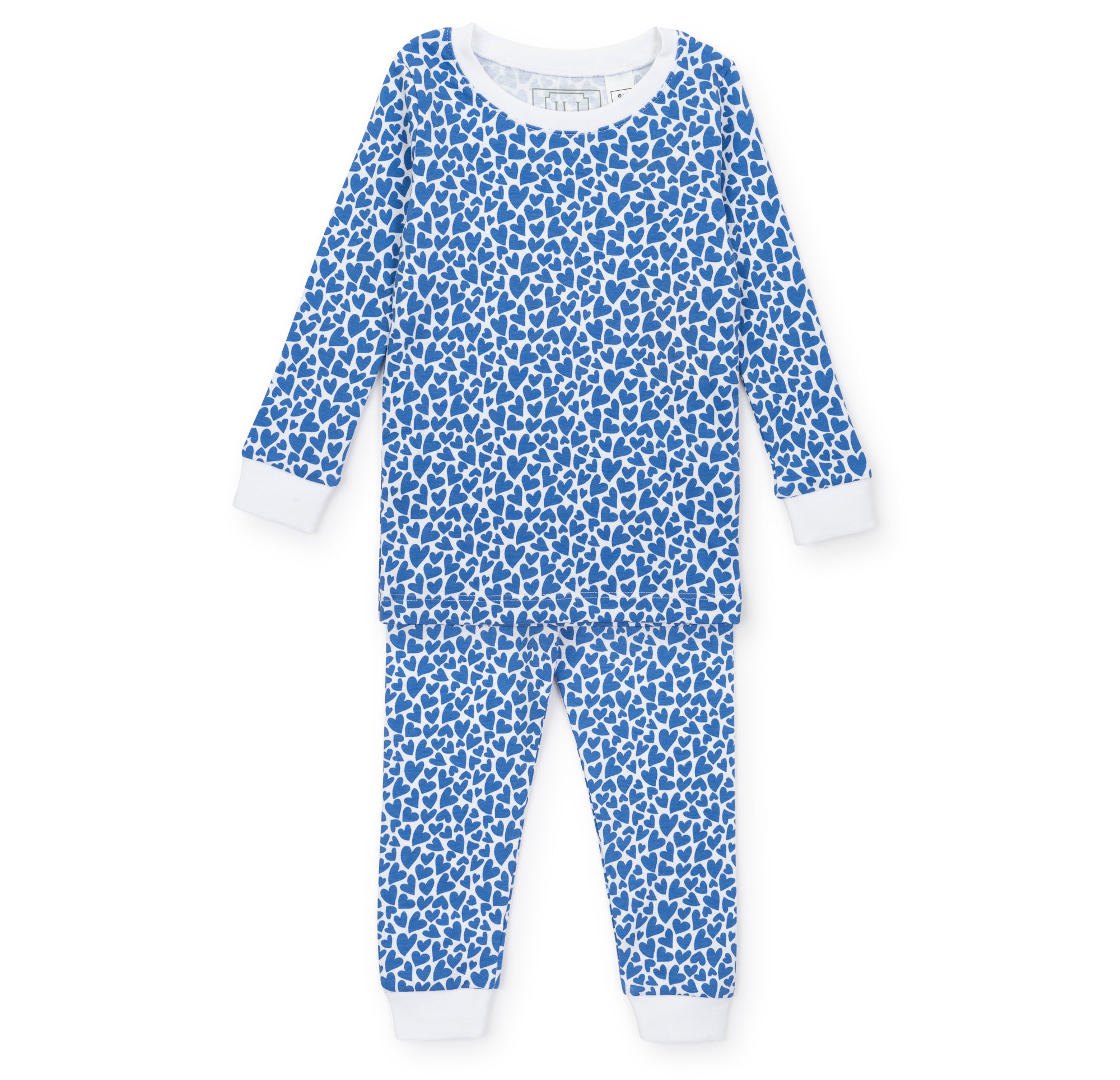 Grayson Boys' Pima Cotton Pajama Pant Set - I Heart You Blue