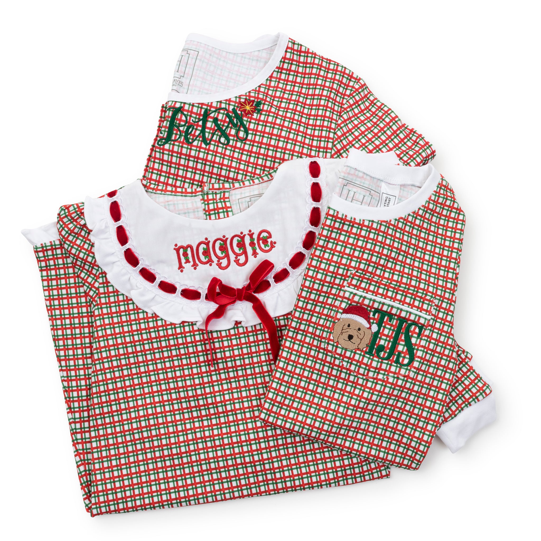 Thompson Boys' Romper - Holiday Plaid