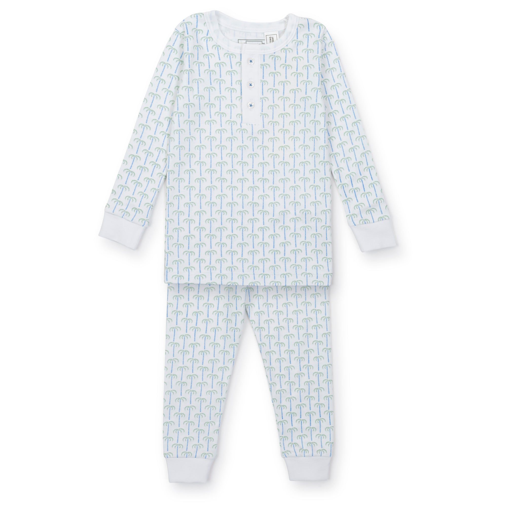 Jack Boys' Pima Cotton Pajama Pant Set - Pacific Palms Blue