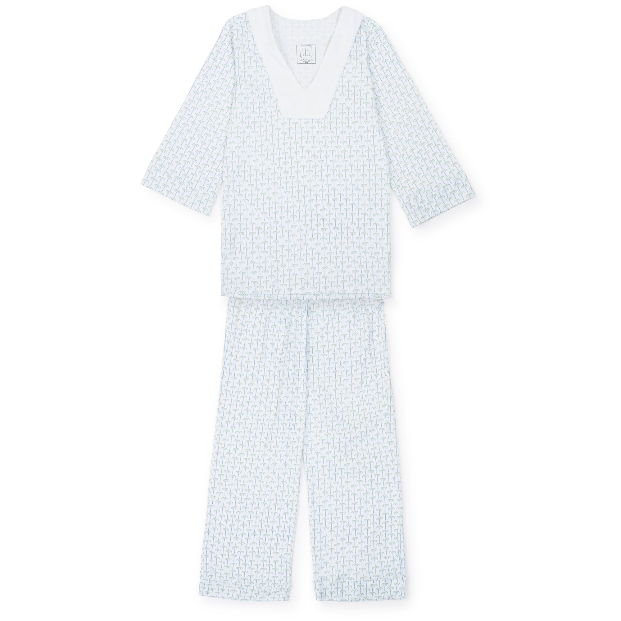 SALE Julia Women's Pajama Pant Set - Pacific Palms Blue