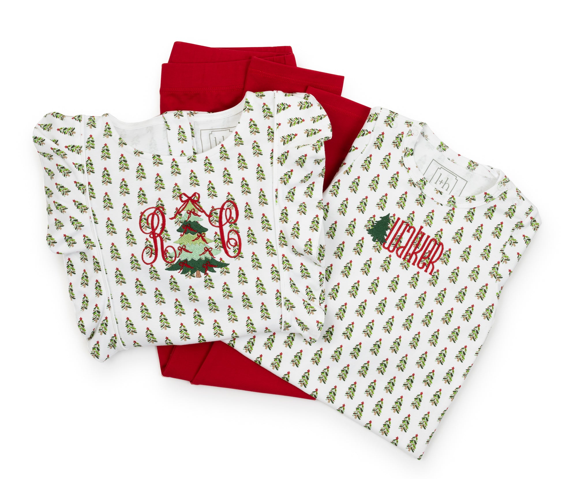 Charles Boys' Pima Cotton Short Set - Oh Christmas Tree