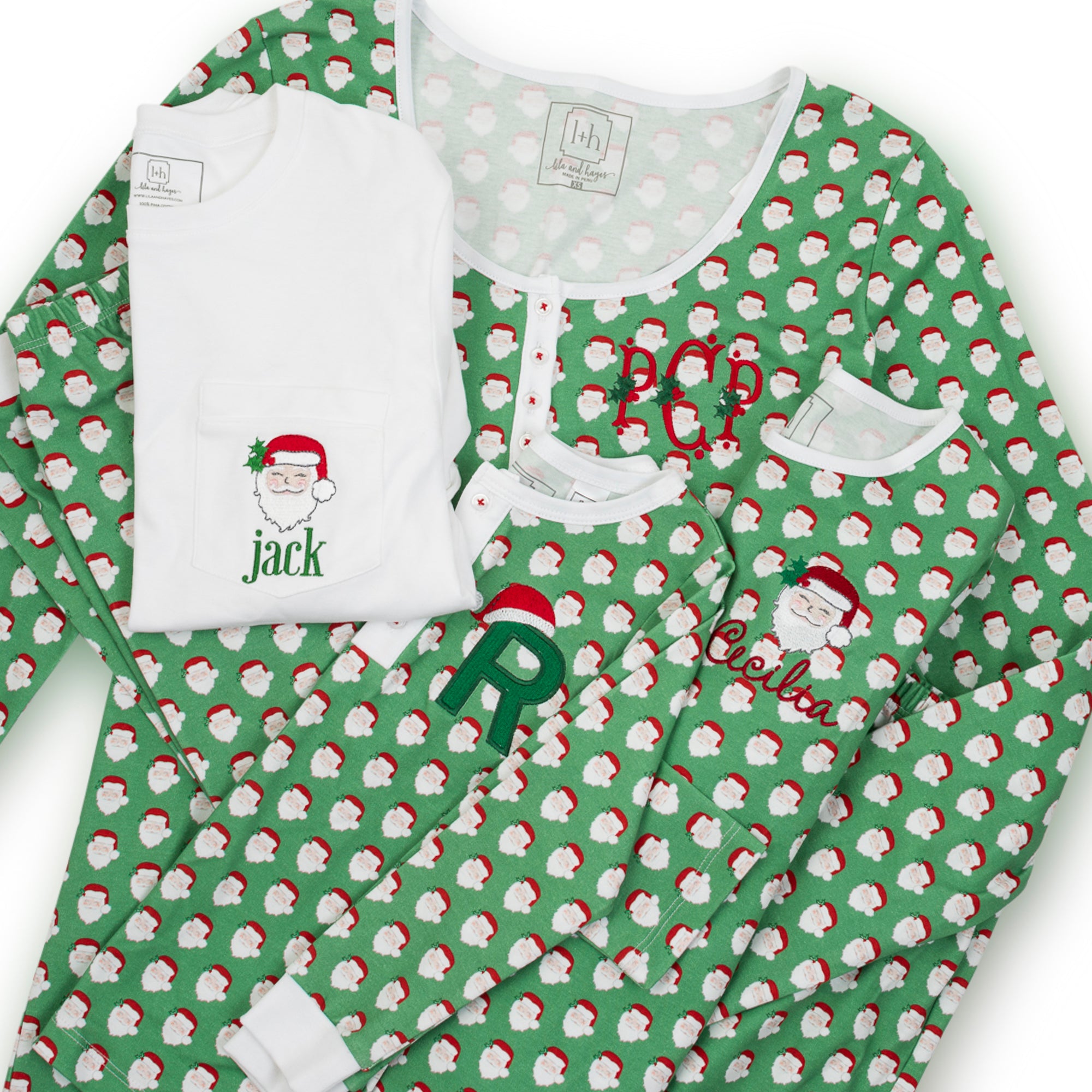 SALE Jack Boys' Pima Cotton Pajama Pant Set - Hey Santa