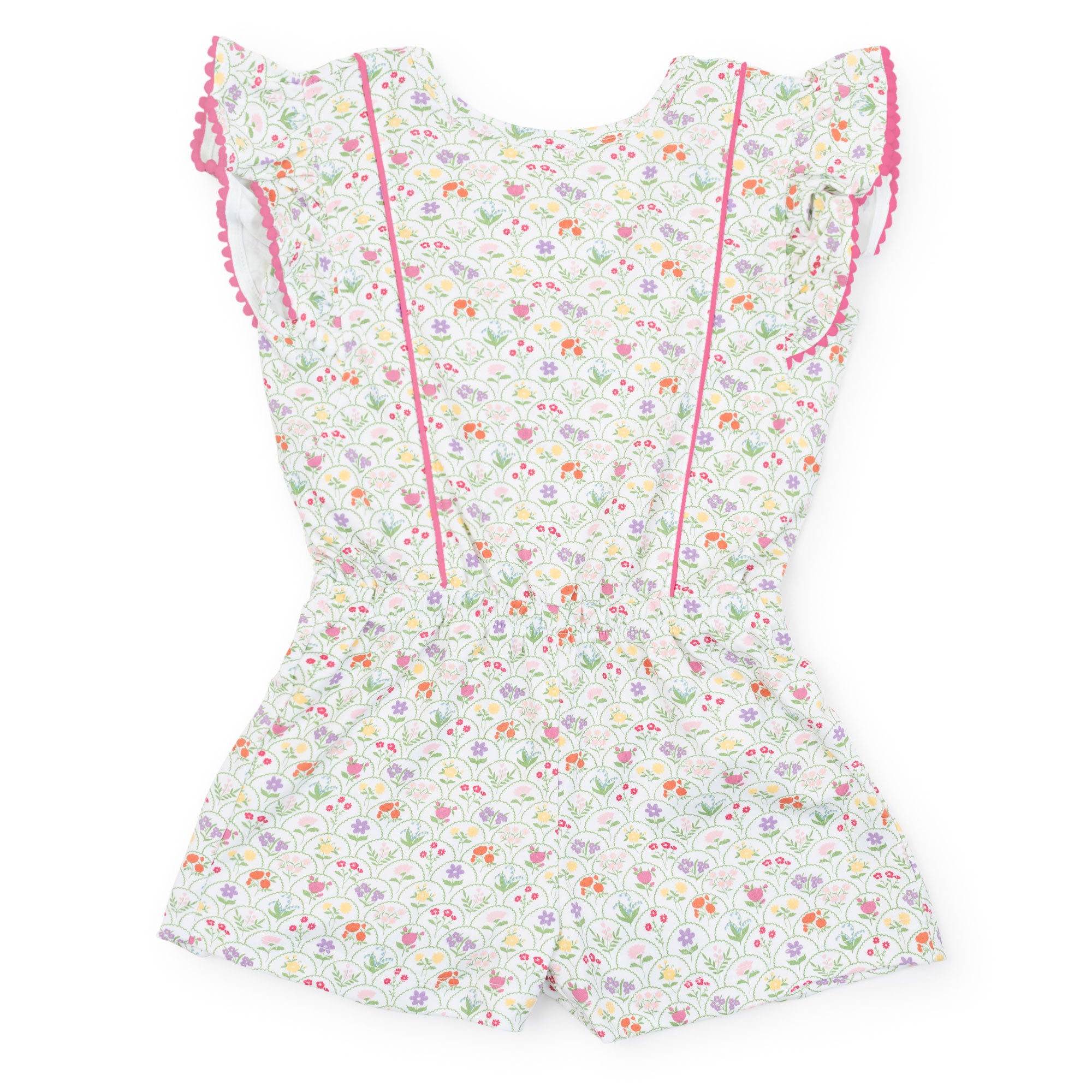 SALE Rae Girls' Pima Cotton Romper - Garden Floral