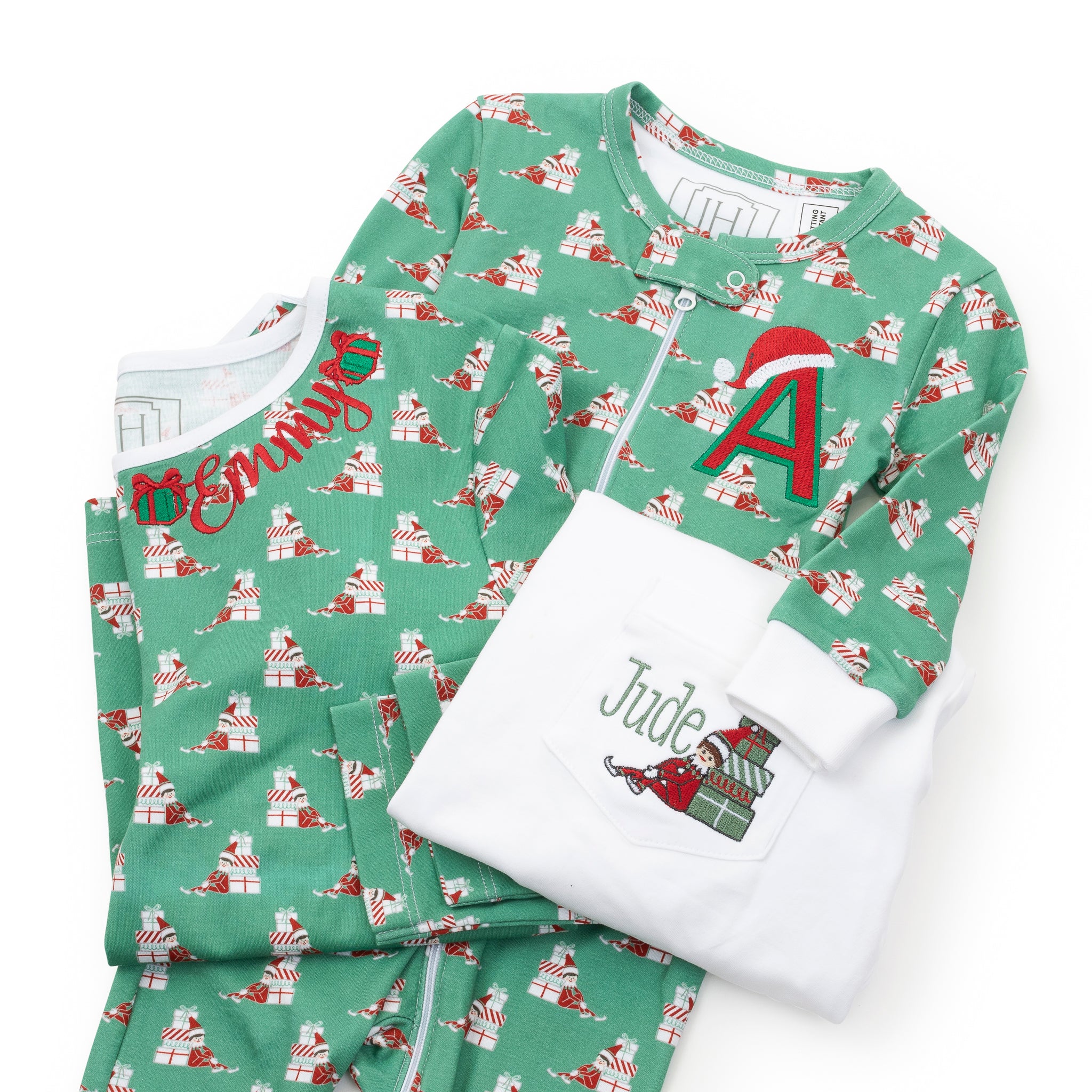 Alden Girls' Pajama Pant Set - Santa's Helper