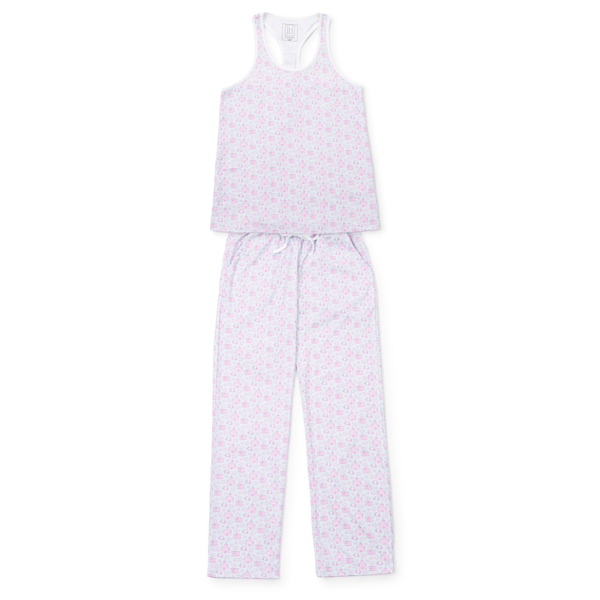 Sharon Women's Pajama Pant Set - Sandcastles Pink