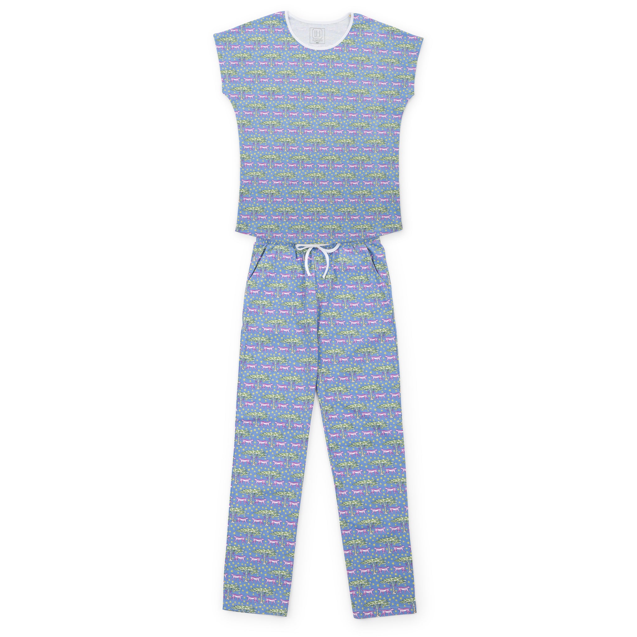 Marcia Women's Pajama Pant Set - Royal Safari