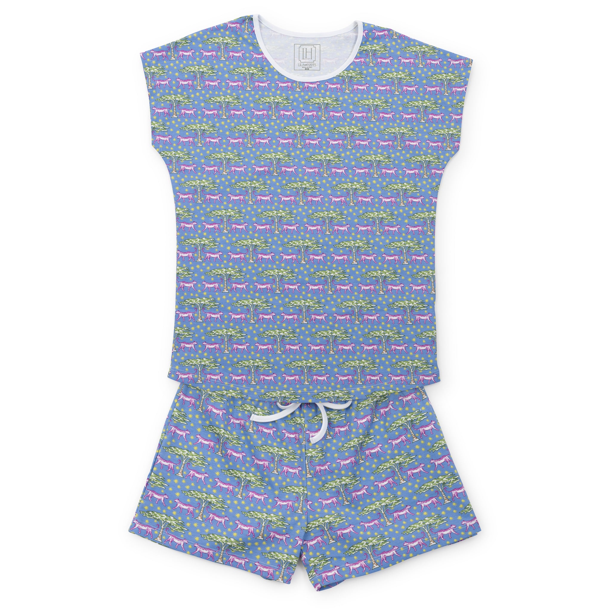 Riley Women's Pajama Short Set - Royal Safari