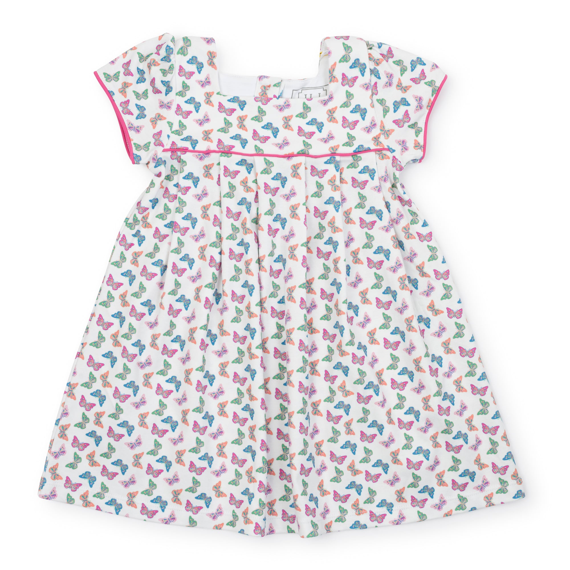 SALE Lizzy Girls' Pima Cotton Dress - Bright Butterflies