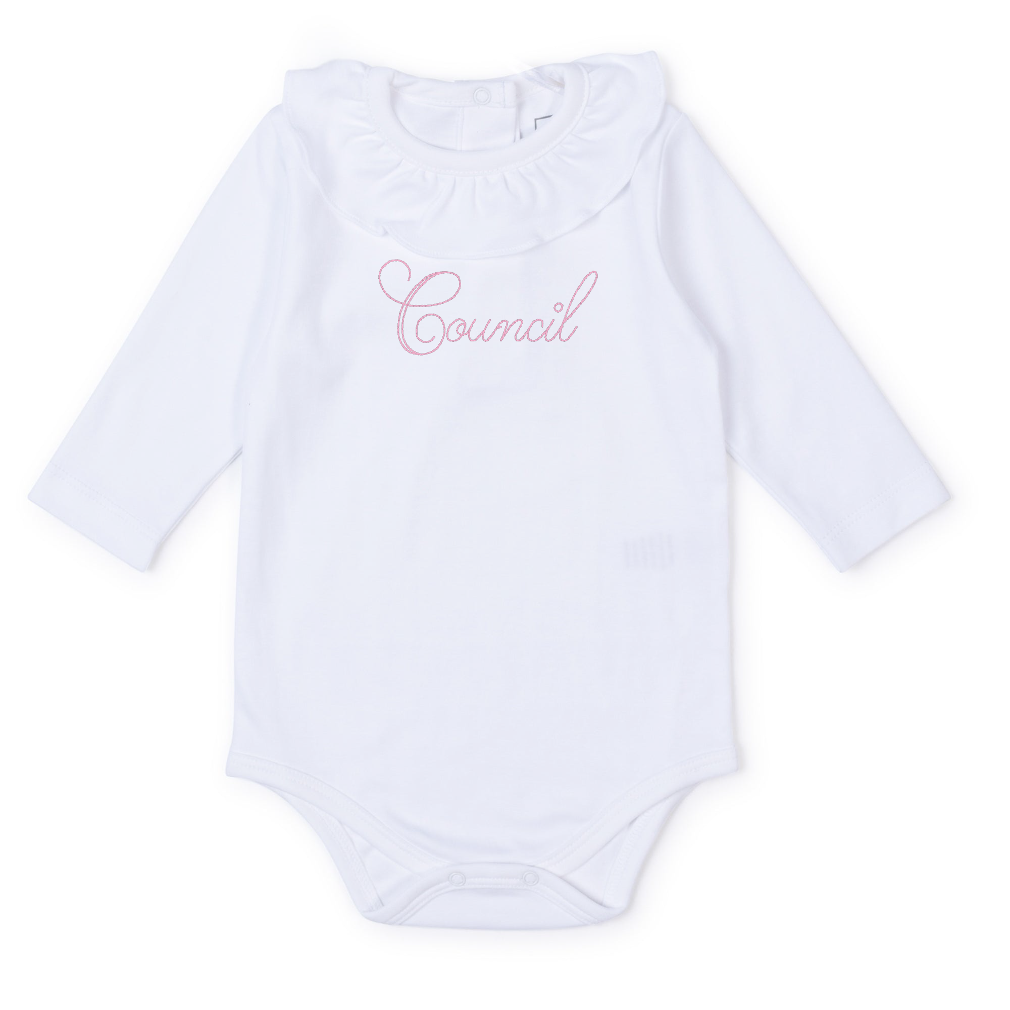 Baby Shop: Lyda Girls' Pima Cotton Onesie with Monogram