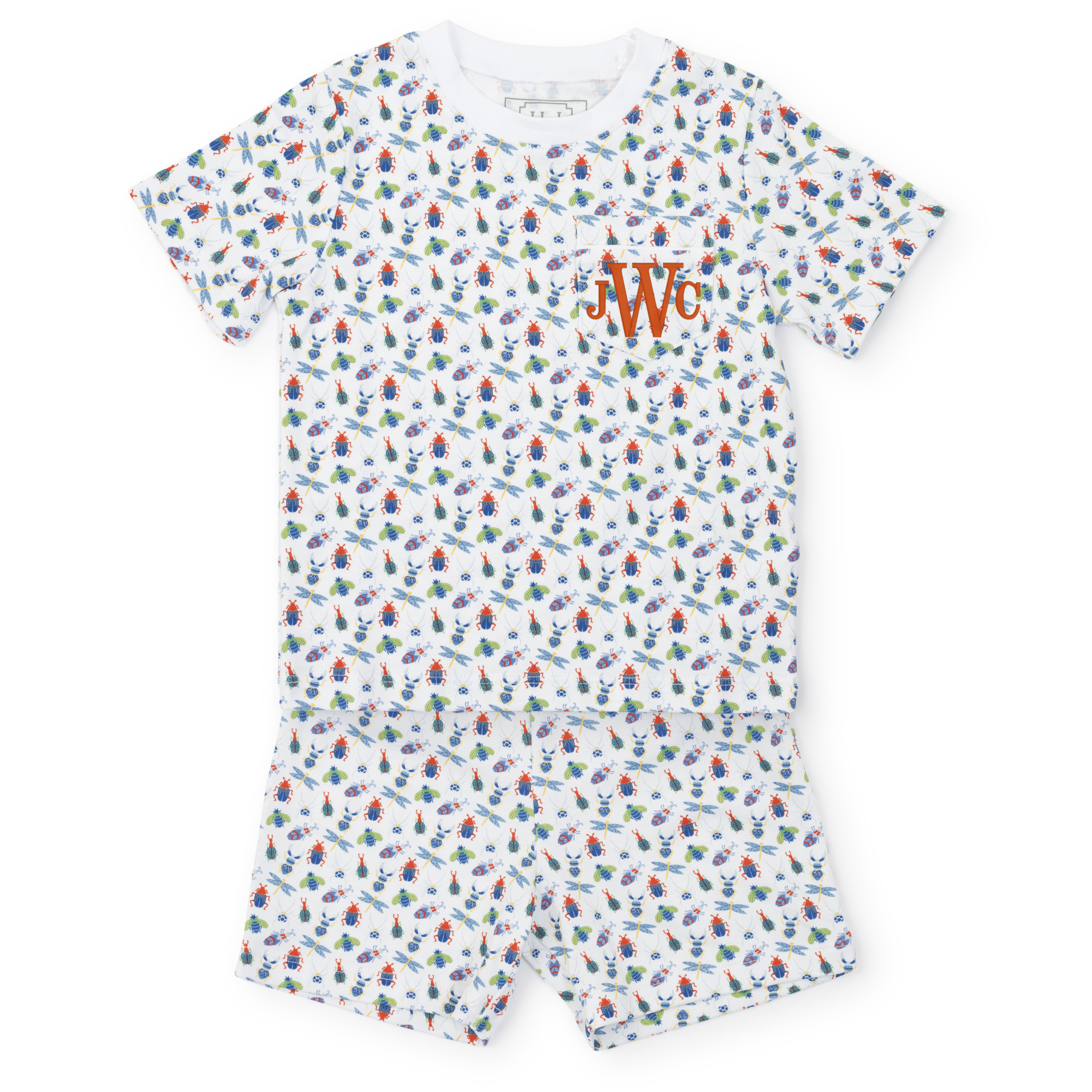 Charles Boys' Pima Cotton Short Set - Busy Bugs