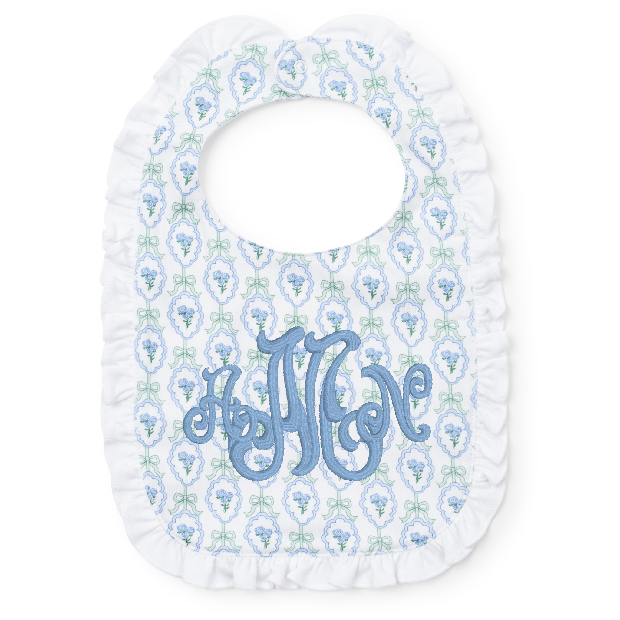 Ruffled Girls' Bib - Hampton Blooms