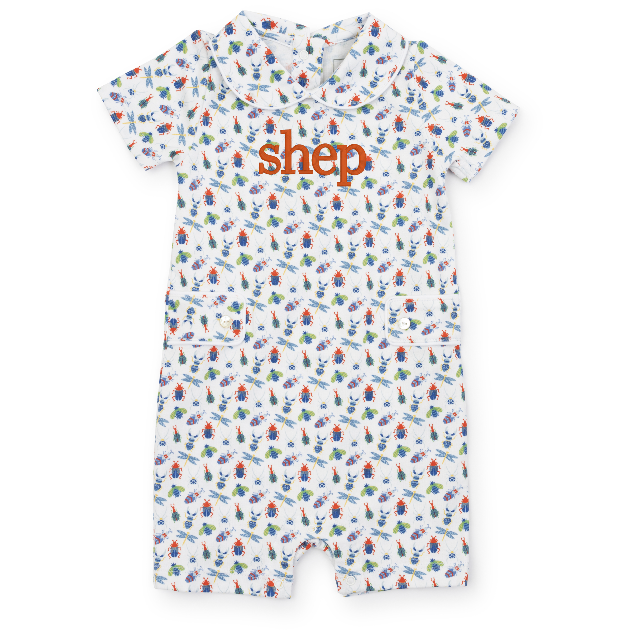 Henry Boys' Pima Cotton Shortall - Busy Bugs