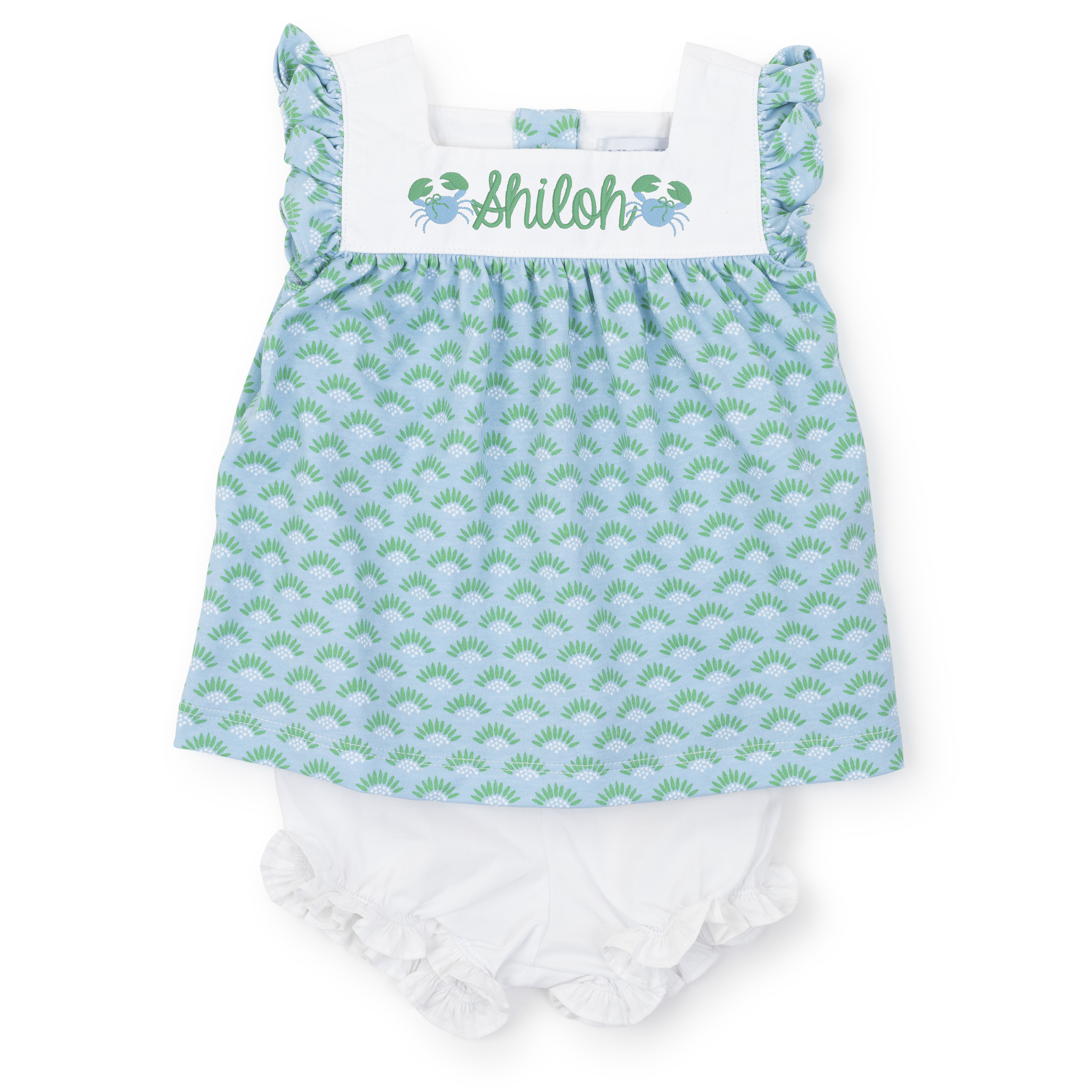 Annie Girls' Pima Cotton Bloomer Set - Cool Blooms