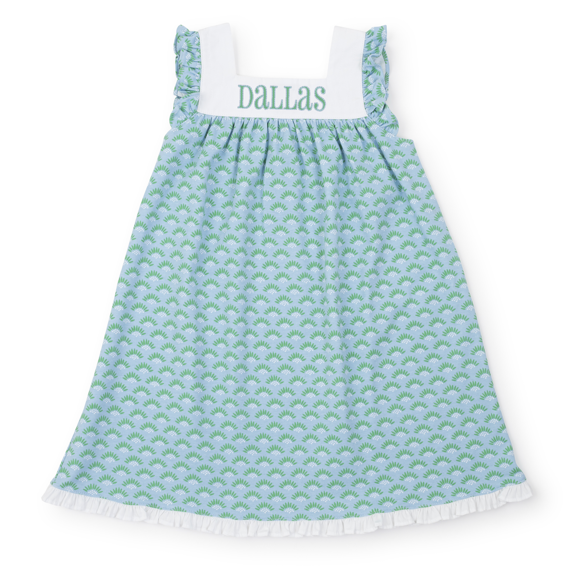 Caroline Girls' Pima Cotton Dress - Cool Blooms