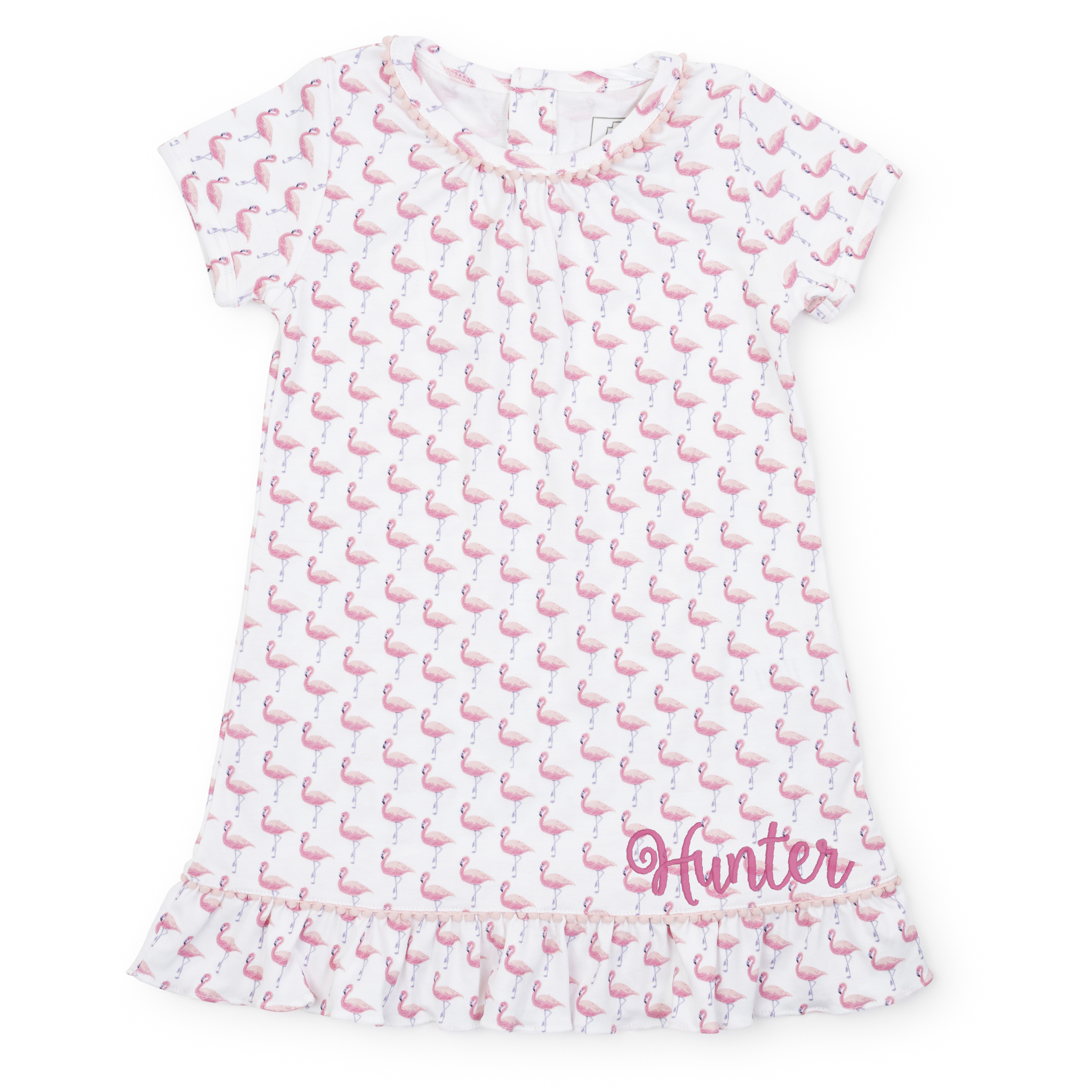 Camden Girls' Pima Cotton Dress - Fabulous Flamingos