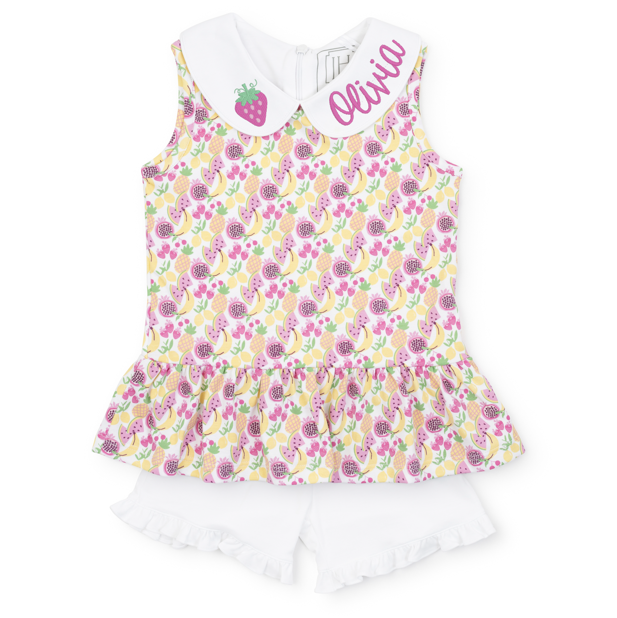 SALE Landry Girls' Pima Cotton Short Set - Tropical Fruit