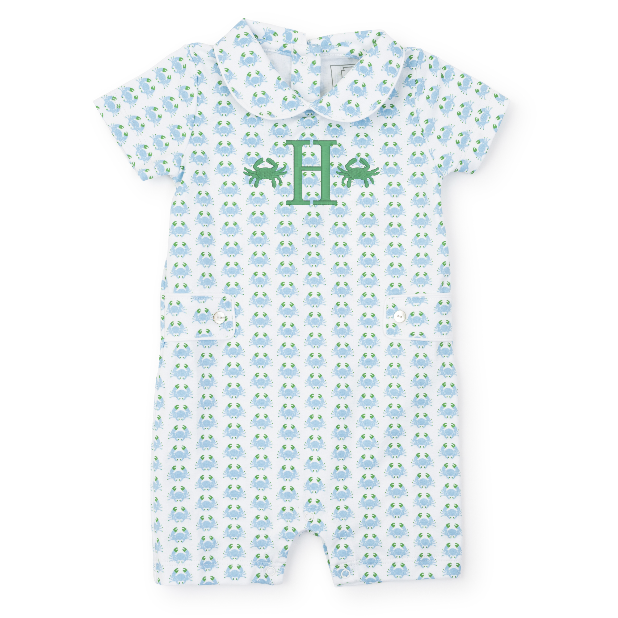 Henry Boys' Pima Cotton Shortall - Cool Crabs