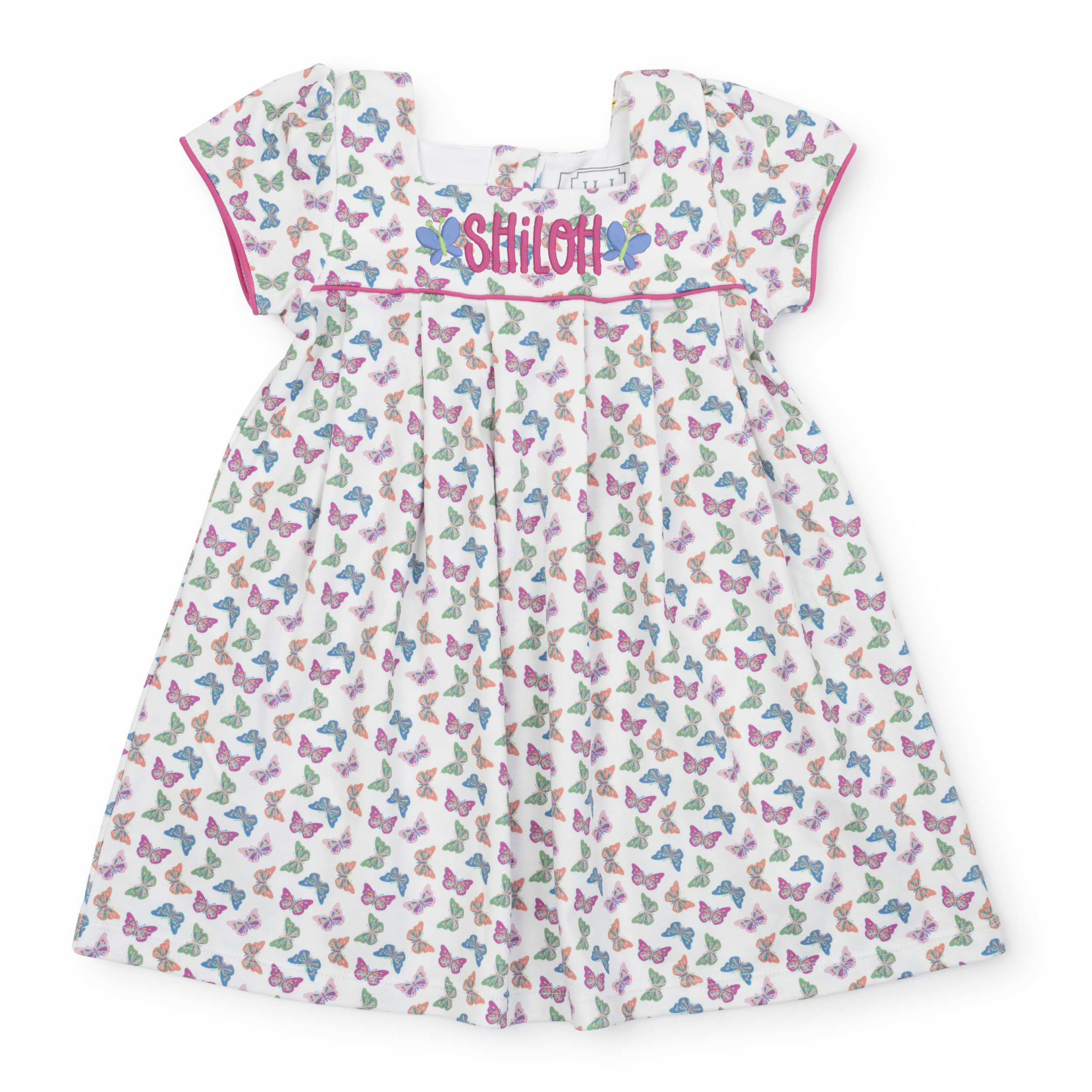 SALE Lizzy Girls' Pima Cotton Dress - Bright Butterflies