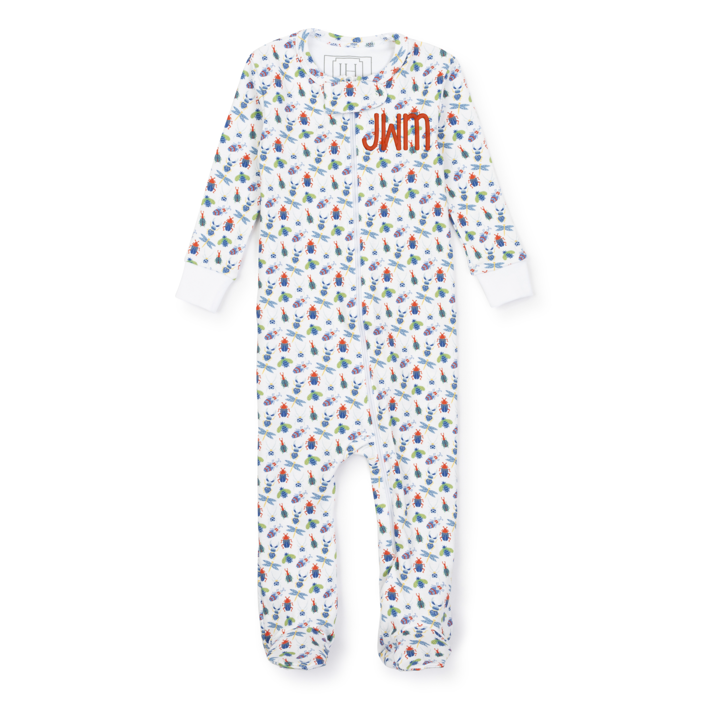 SALE Parker Boys' Pima Cotton Zipper Pajama - Busy Bugs