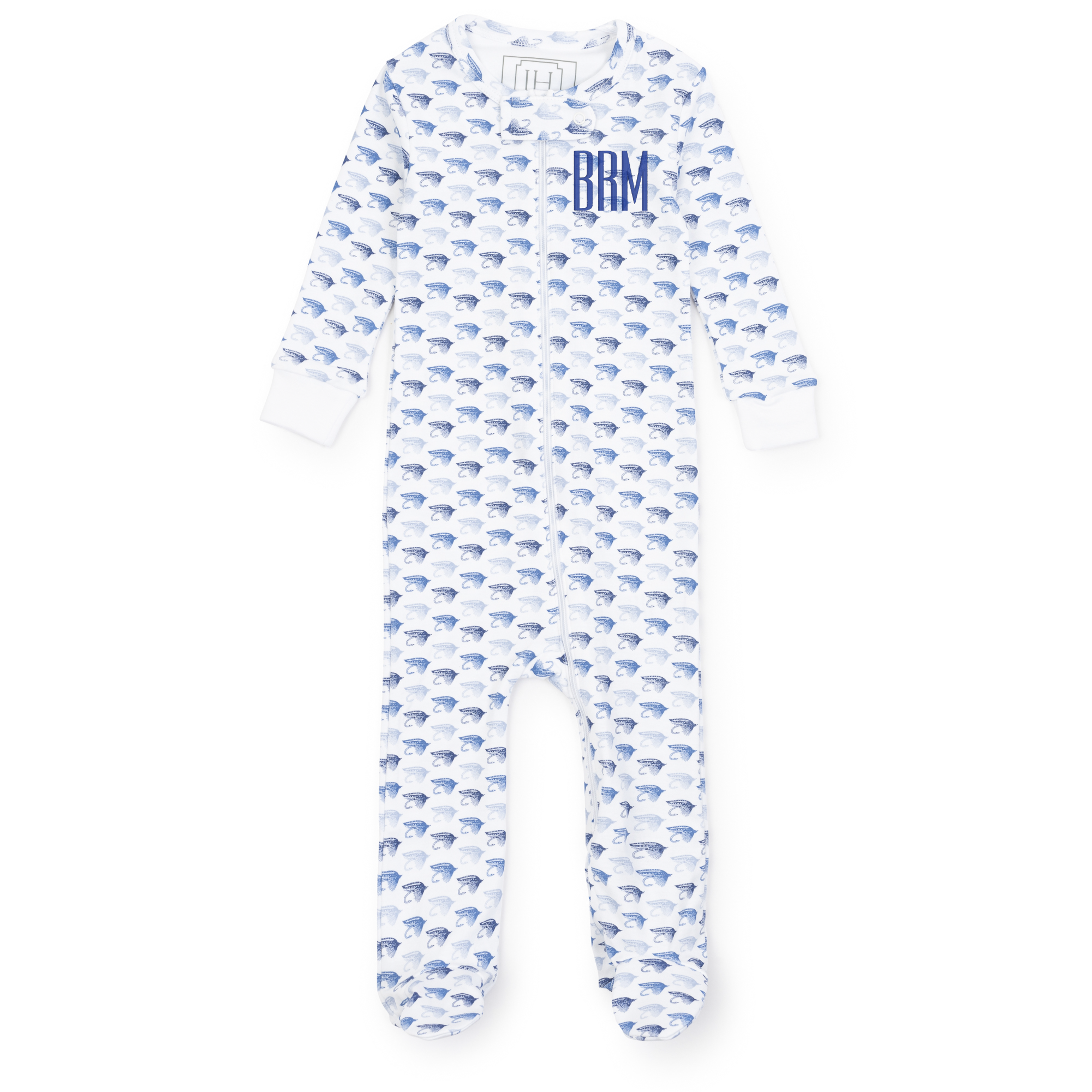 Parker Boys' Pima Cotton Zipper Pajama - Fly Fishing