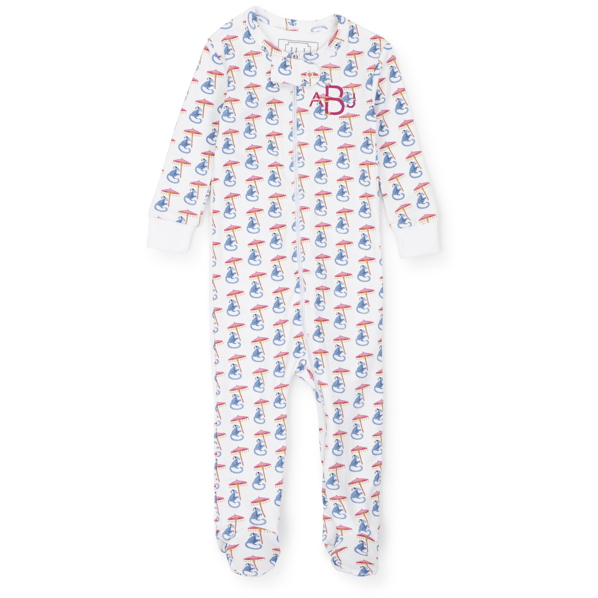 SALE Parker Pima Cotton Zipper Pajama - Majestic Monkey