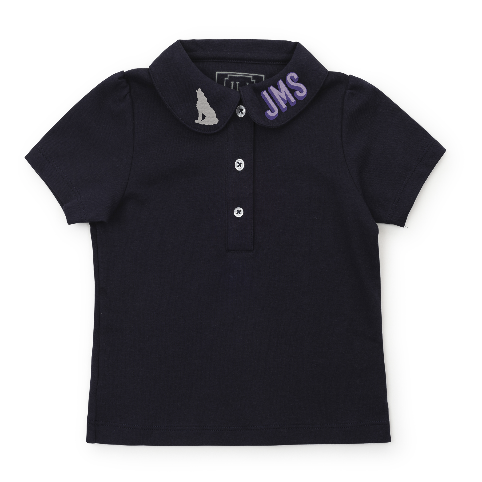 Uniform Madison Girls' Polo Short Sleeve Shirt - Navy