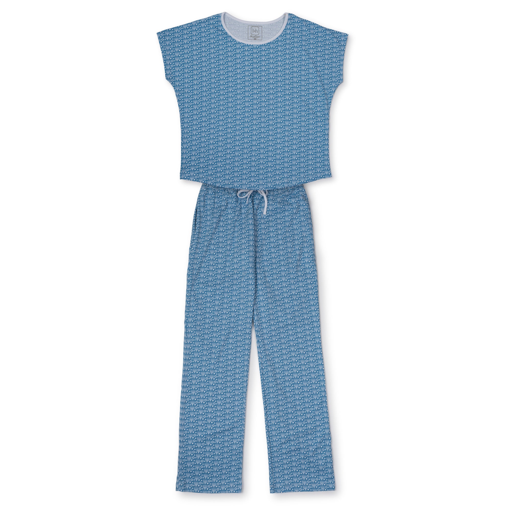 Marcia Women's Pima Cotton Pajama Pant Set - Happy Hanukkah