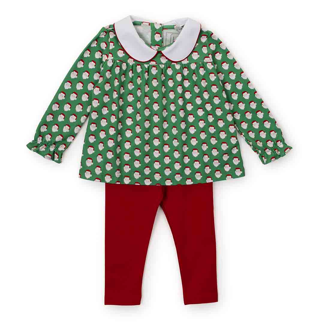 SALE Morgan Set Girls' Pima Cotton Legging Set - Hey Santa