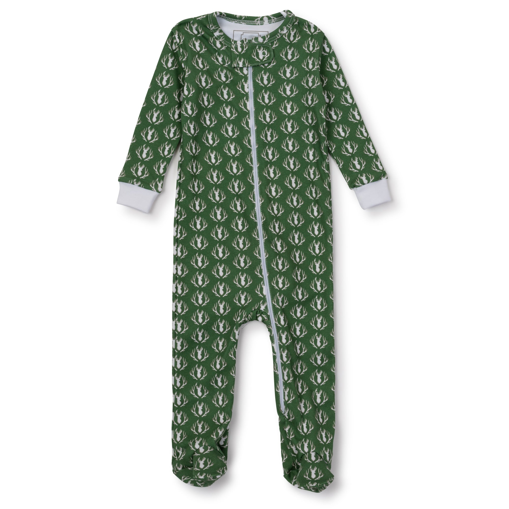 SALE Parker Boys' Pima Cotton Zipper Pajama - Deer & Antlers