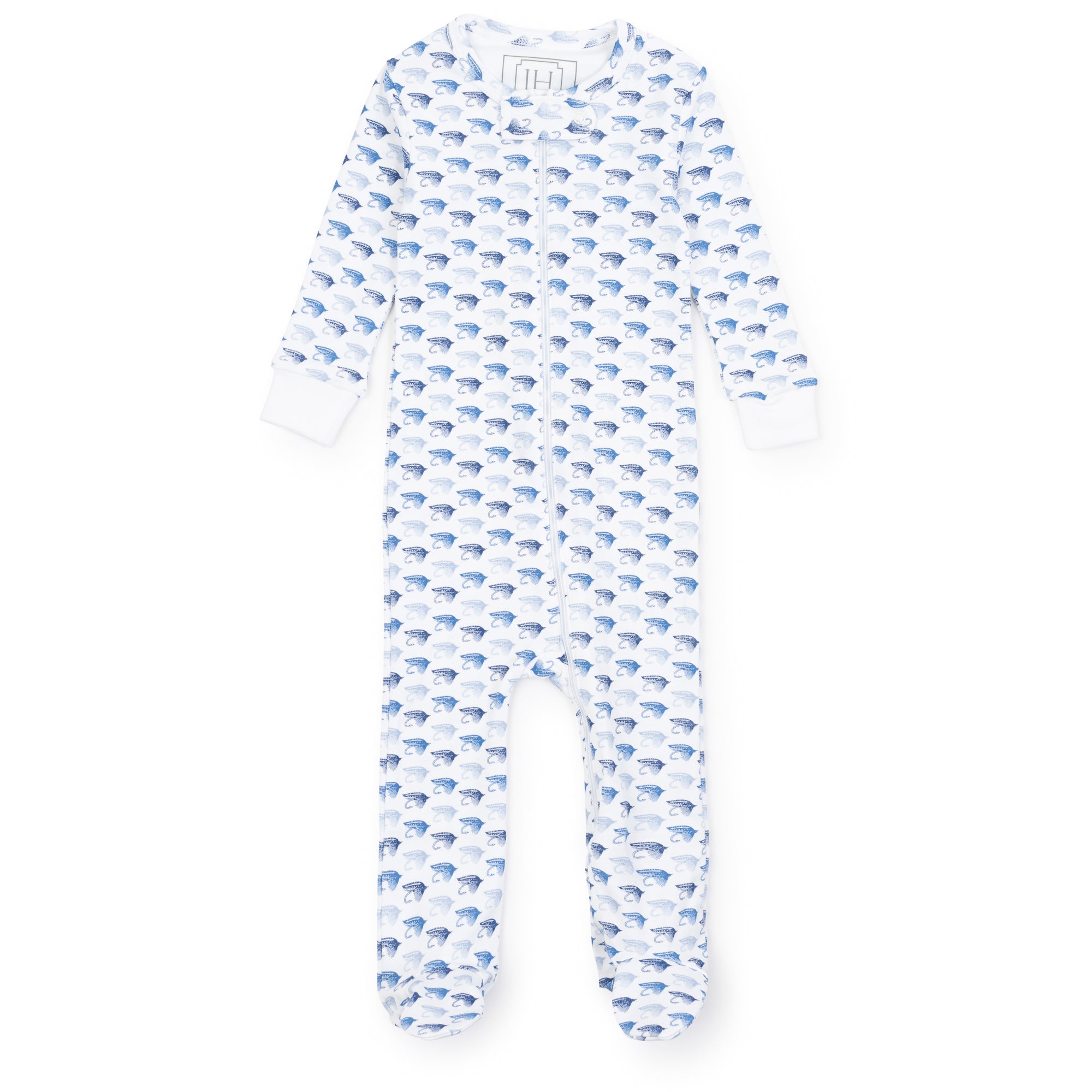 Parker Boys' Pima Cotton Zipper Pajama - Fly Fishing