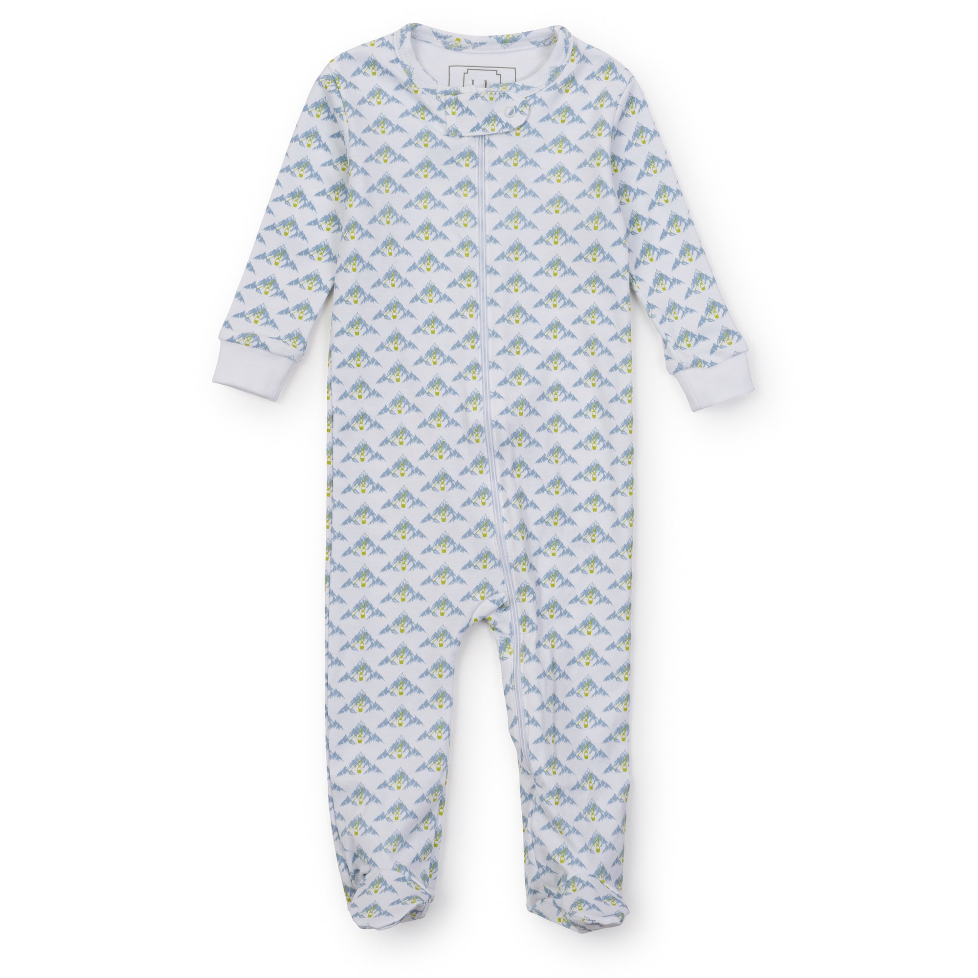 SALE Parker Boys' Pima Cotton Zipper Pajama - Gondola Ride Green