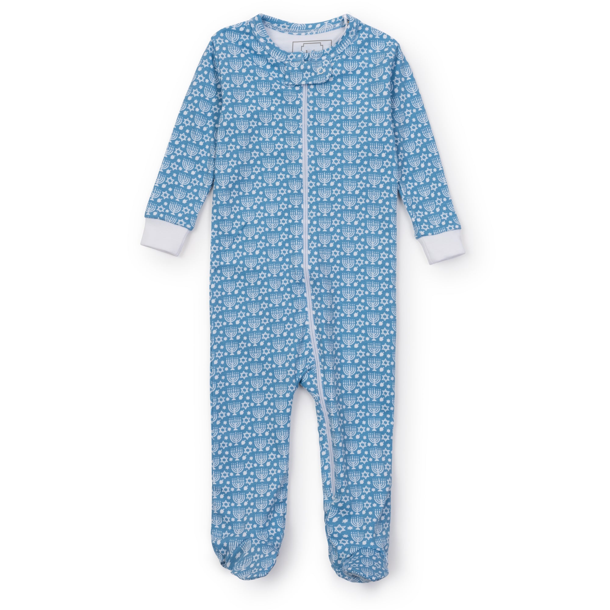 SALE Parker Pima Cotton Zipper Pajama - Happy Hanukkah