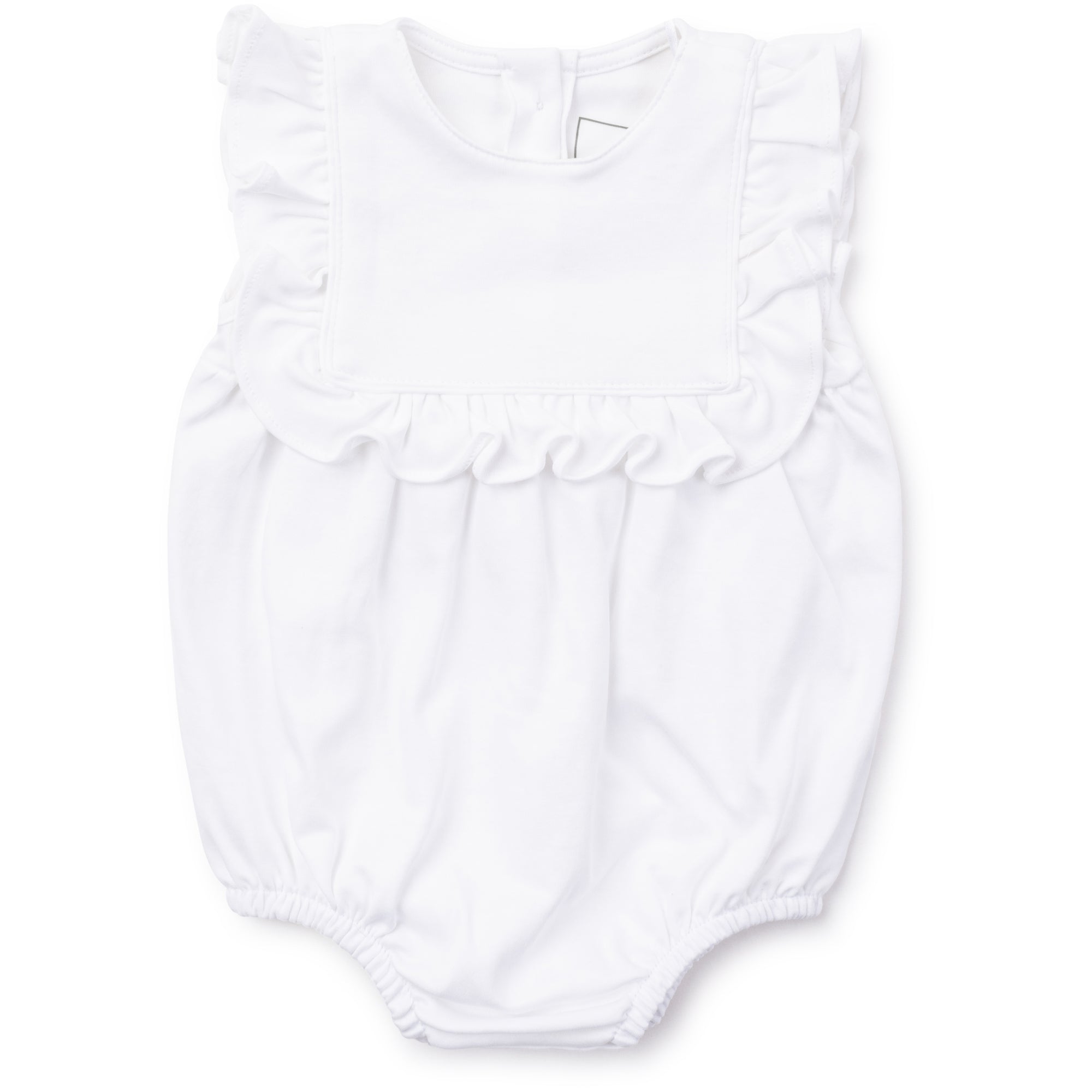 Baby Shop: Pearl Girls' Pima Cotton Bubble with Monogram - White