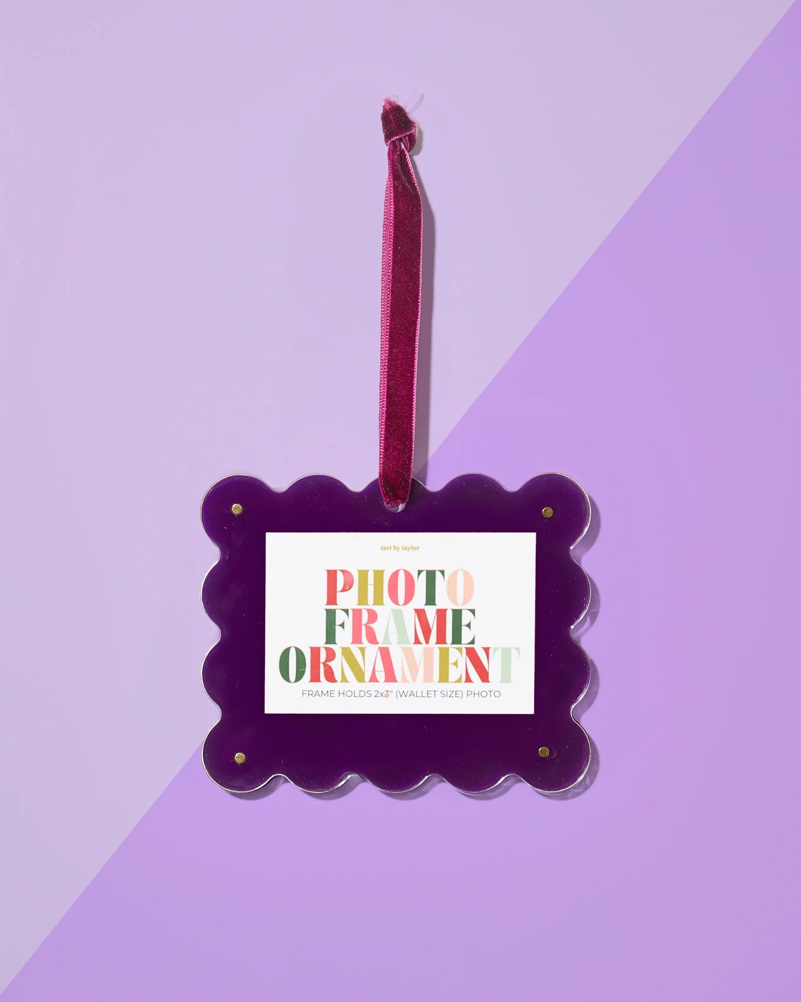 Mini Frame Ornament - Plum