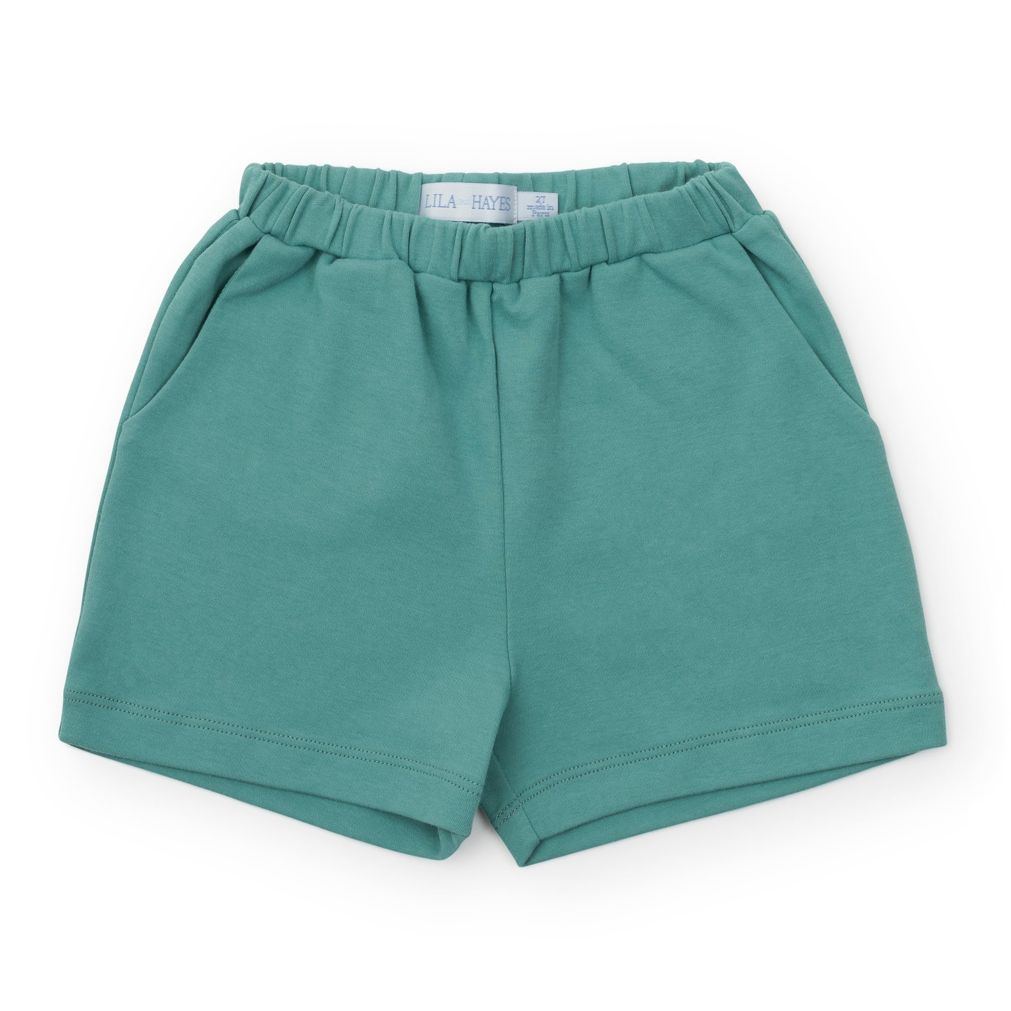 Sawyer Boys' Pima Cotton Play Shorts - Spruce Green