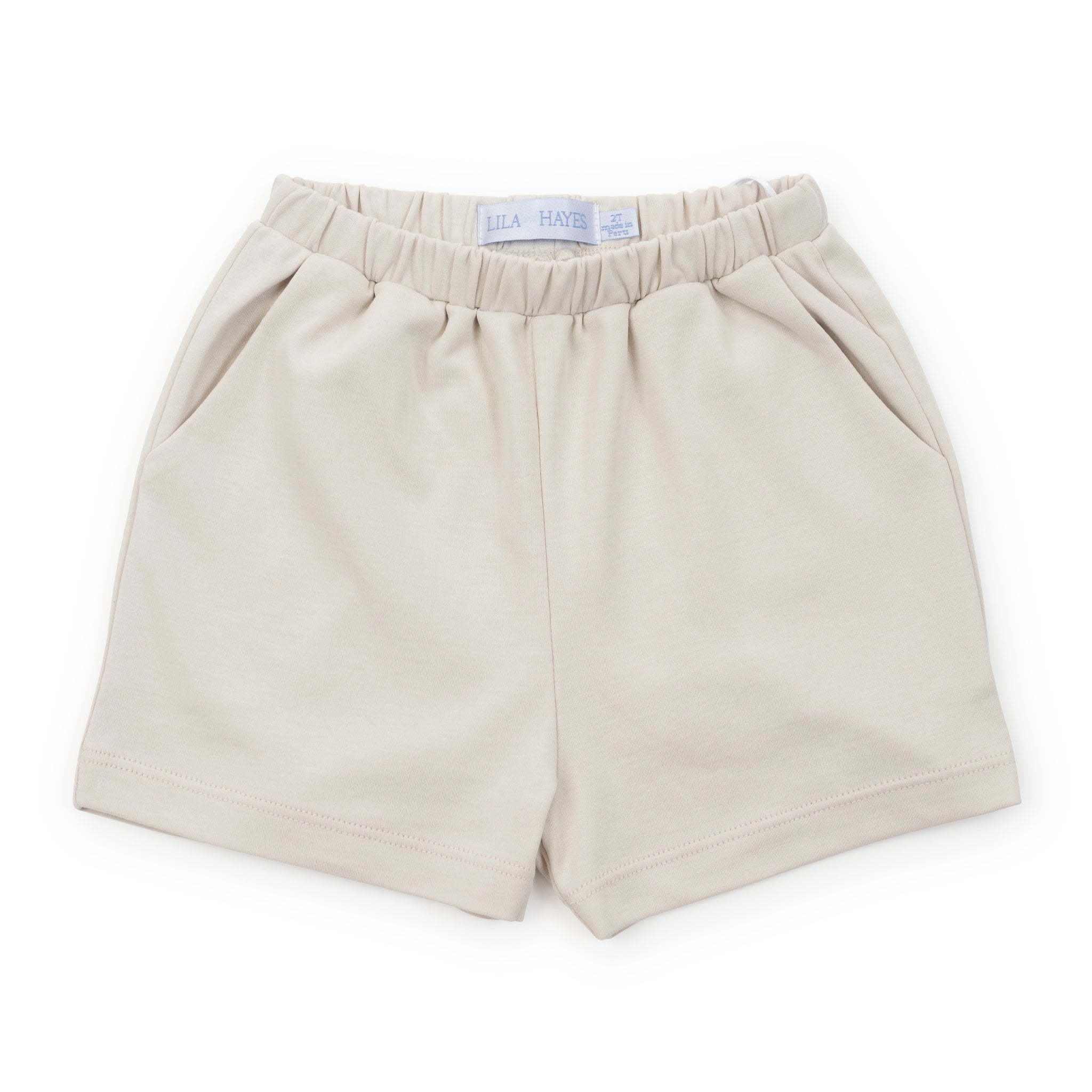 Sawyer Boys' Pima Cotton Play Shorts - Stone Khaki