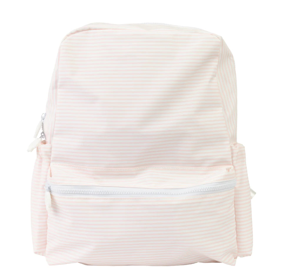 The Backpack Peachy Pink Stripe Large by Apple of My Isla