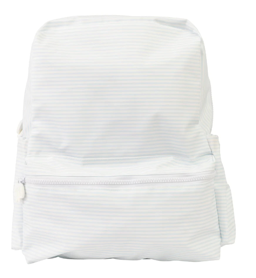 The Backpack Light Blue Stripe Small by Apple of My Isla