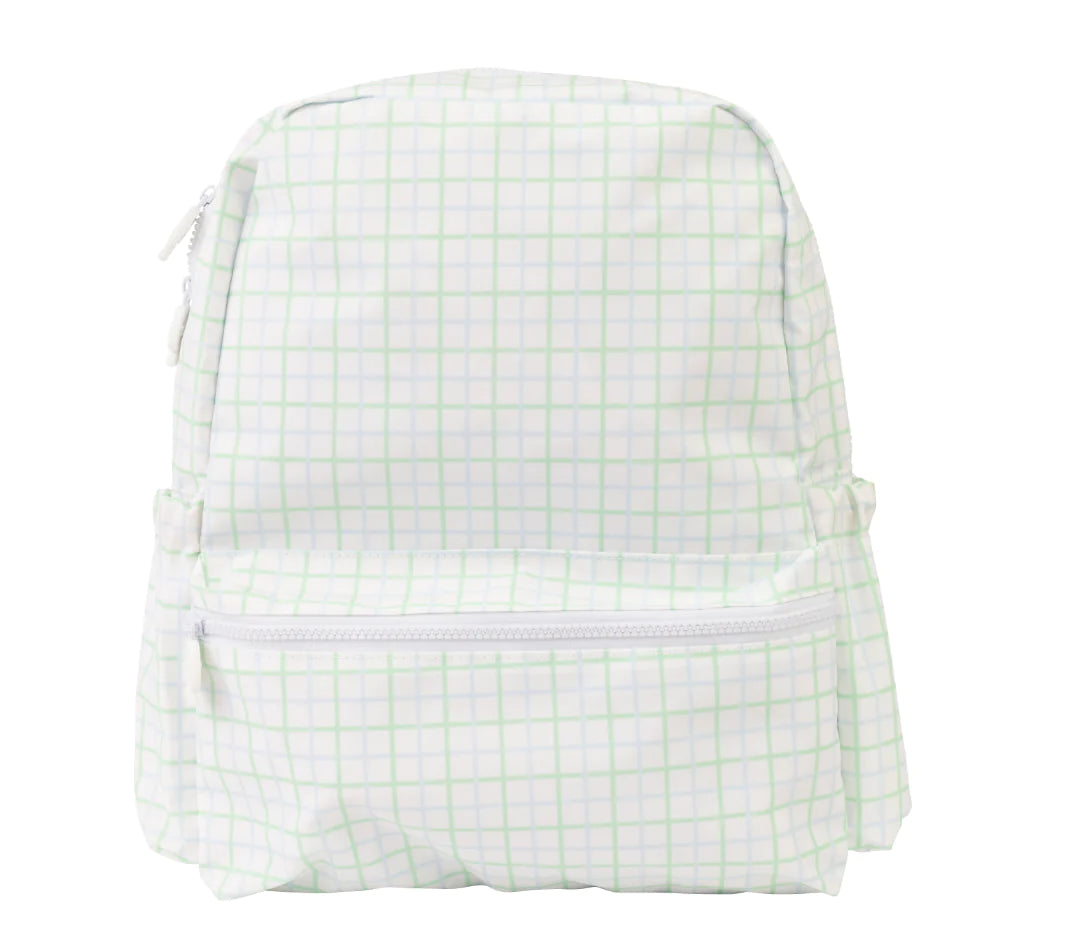 The Backpack Blue Green Windowpane Large by Apple of My Isla