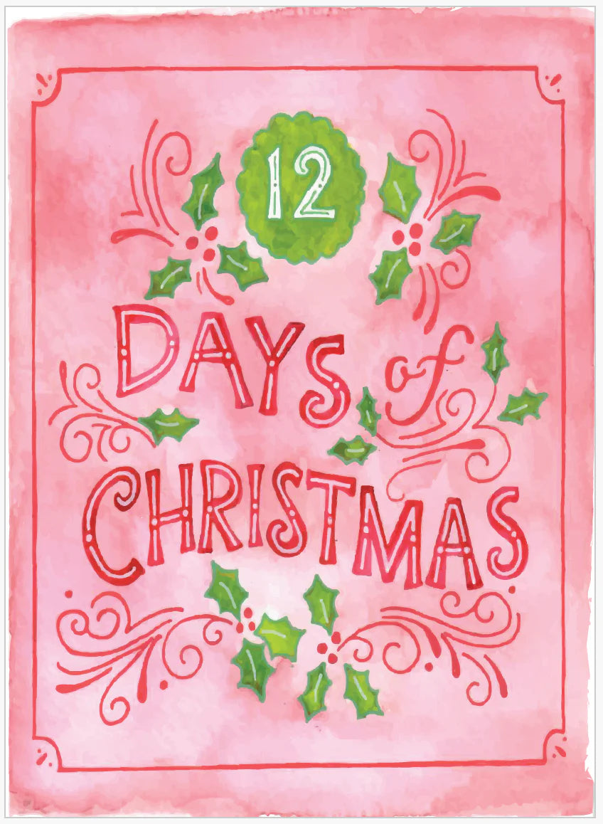 Watercolor Playing Cards by Fort52 - 12 Days of Christmas (Red)