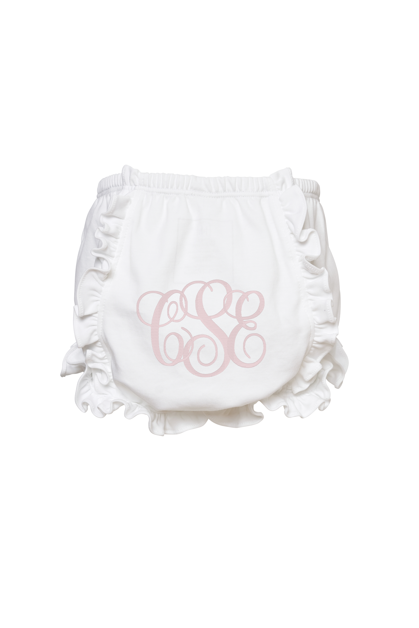 Baby Shop: Vivian Girls' Pima Cotton Bloomer with Monogram - White