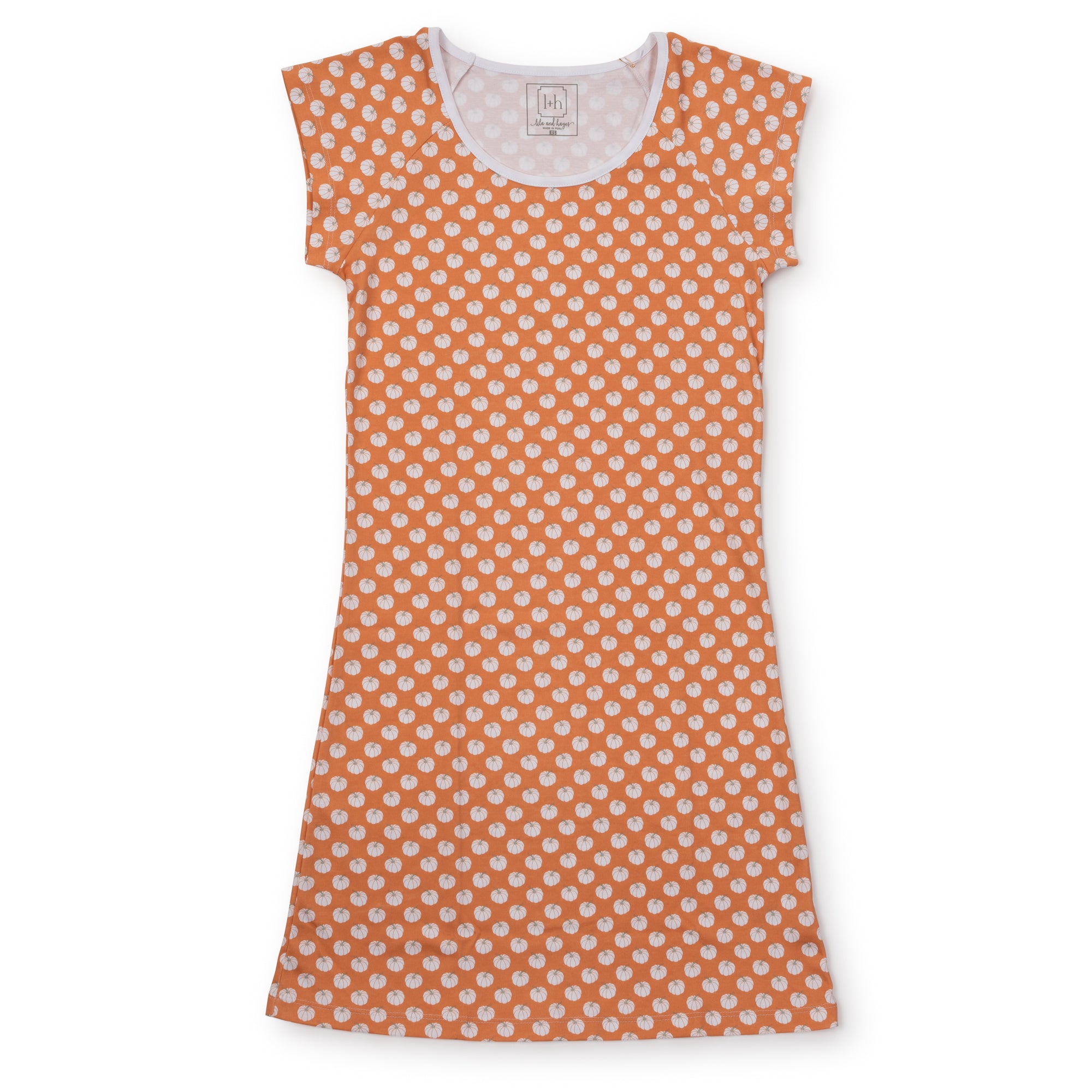 SALE Wendy Women's Pima Cotton Nightgown - Fall Pumpkins