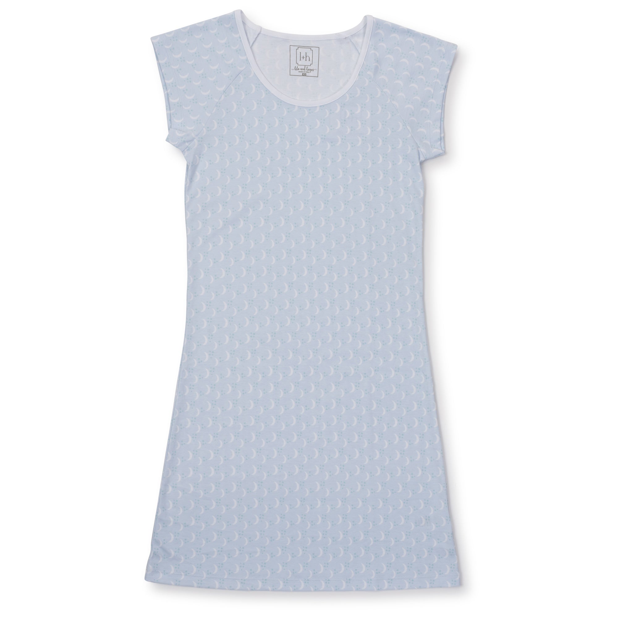 Wendy Women's Pima Cotton Nightgown - Goodnight Moon Blue