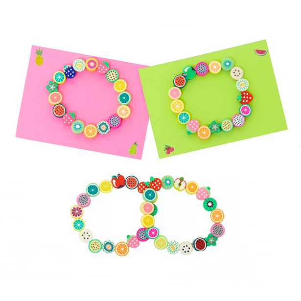 Kids Stretch Clay Bead Fruit Bracelets Assorted