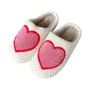 Plush Heart Slippers