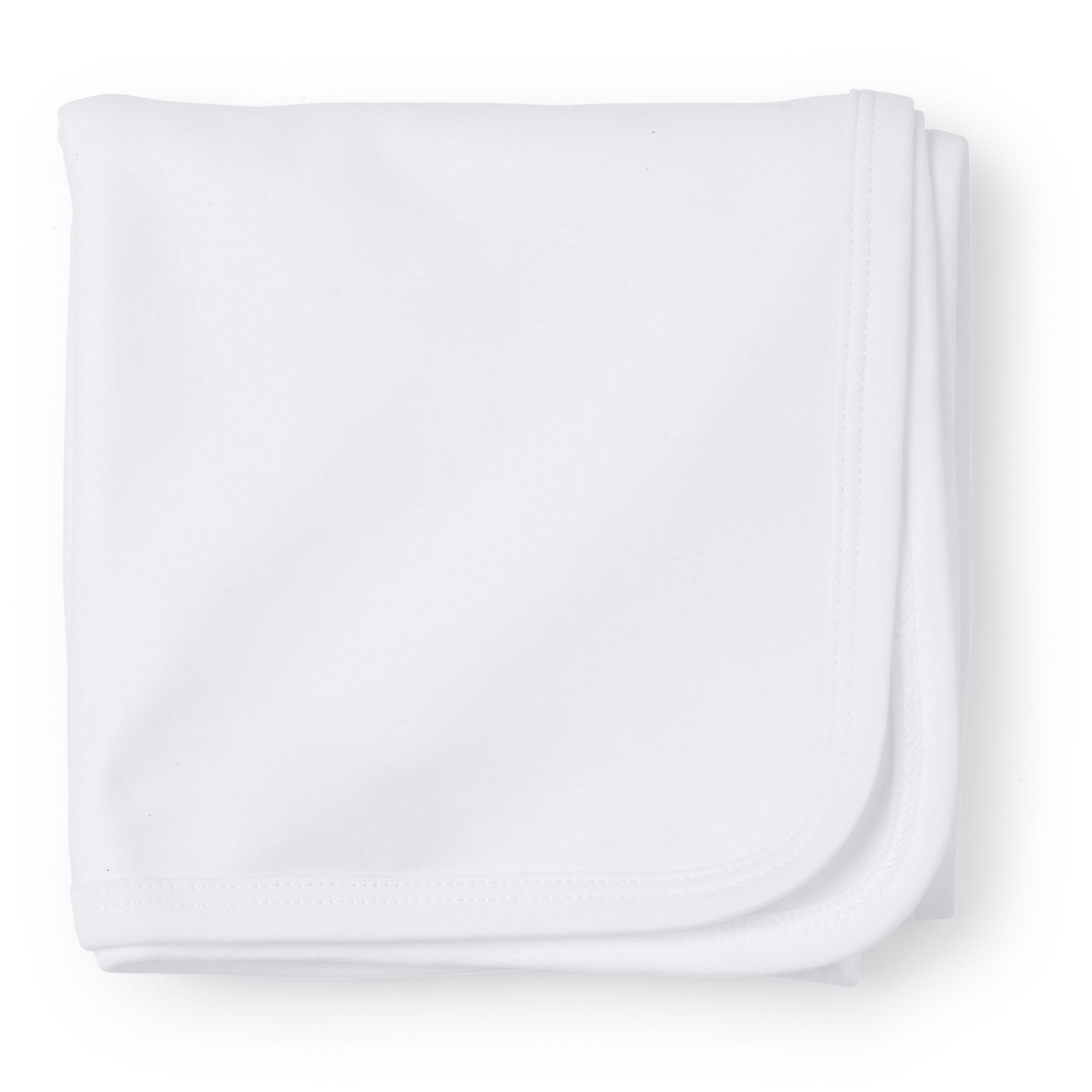 Baby Shop: Plain Edge Blanket with Monogram - White