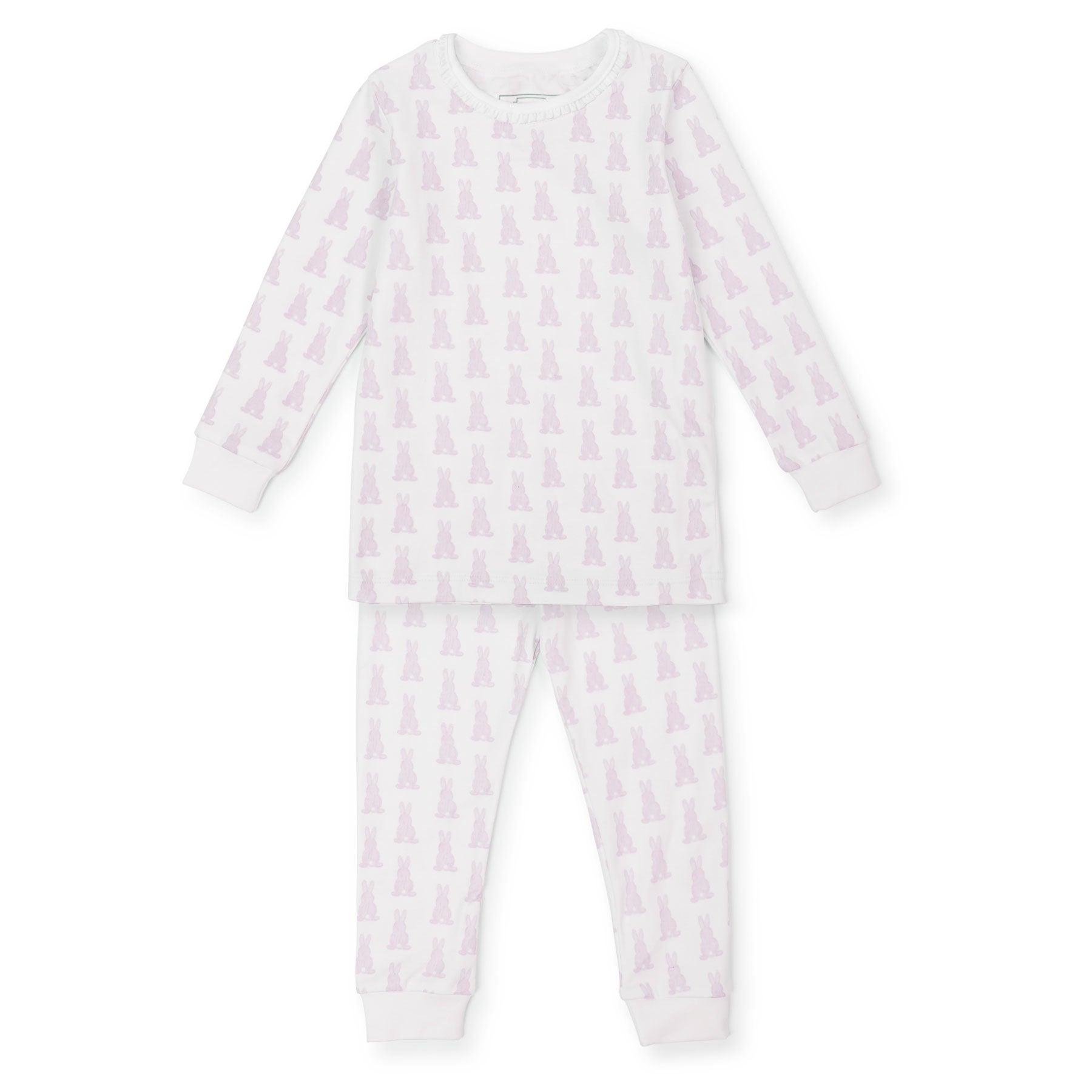 SALE Ava Girls' Pima Cotton Pajama Pant Set - Bunny Tails Pink