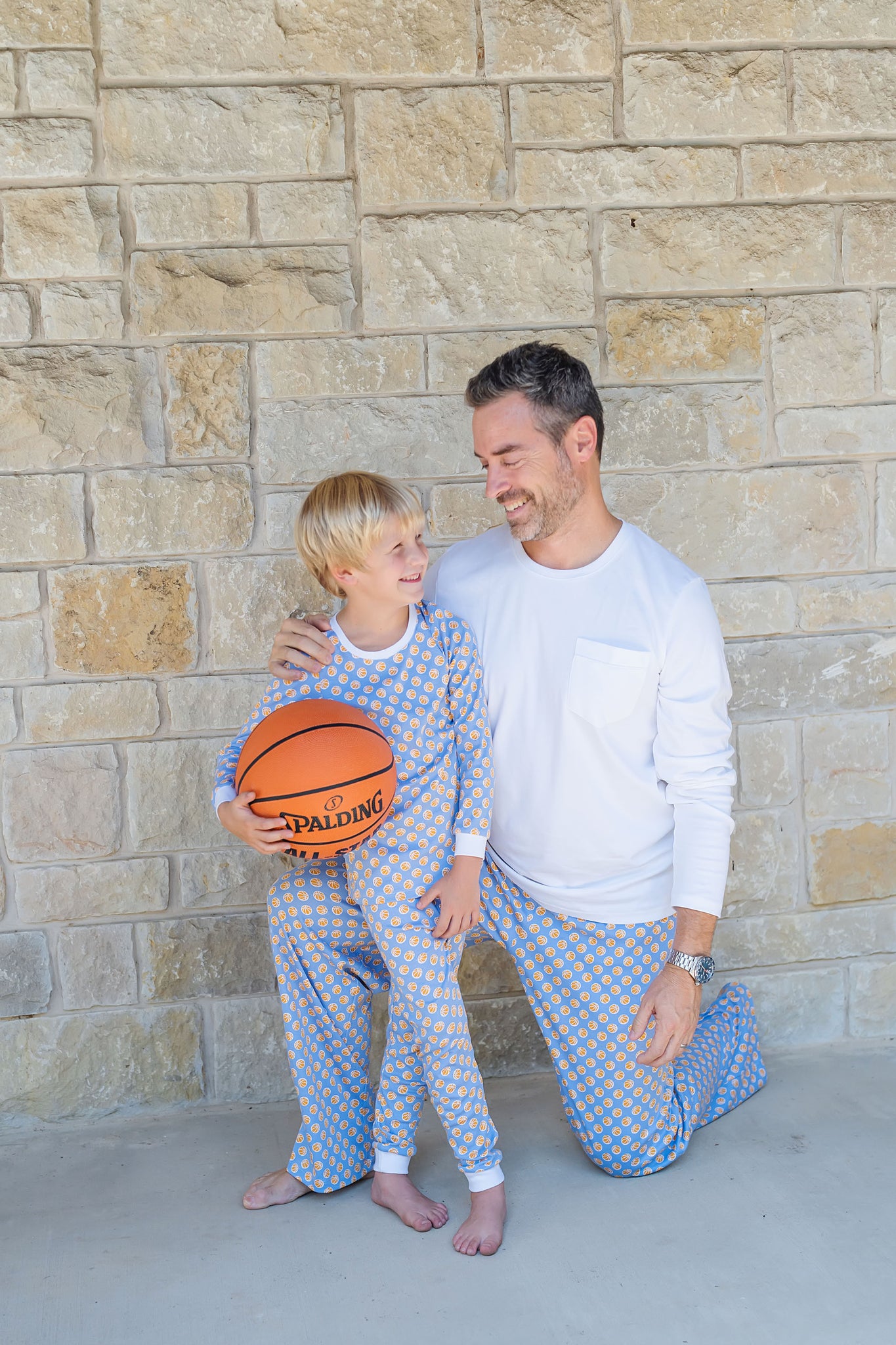 Grayson Boys' Pima Cotton Pajama Pant Set - Hoop it up Blue