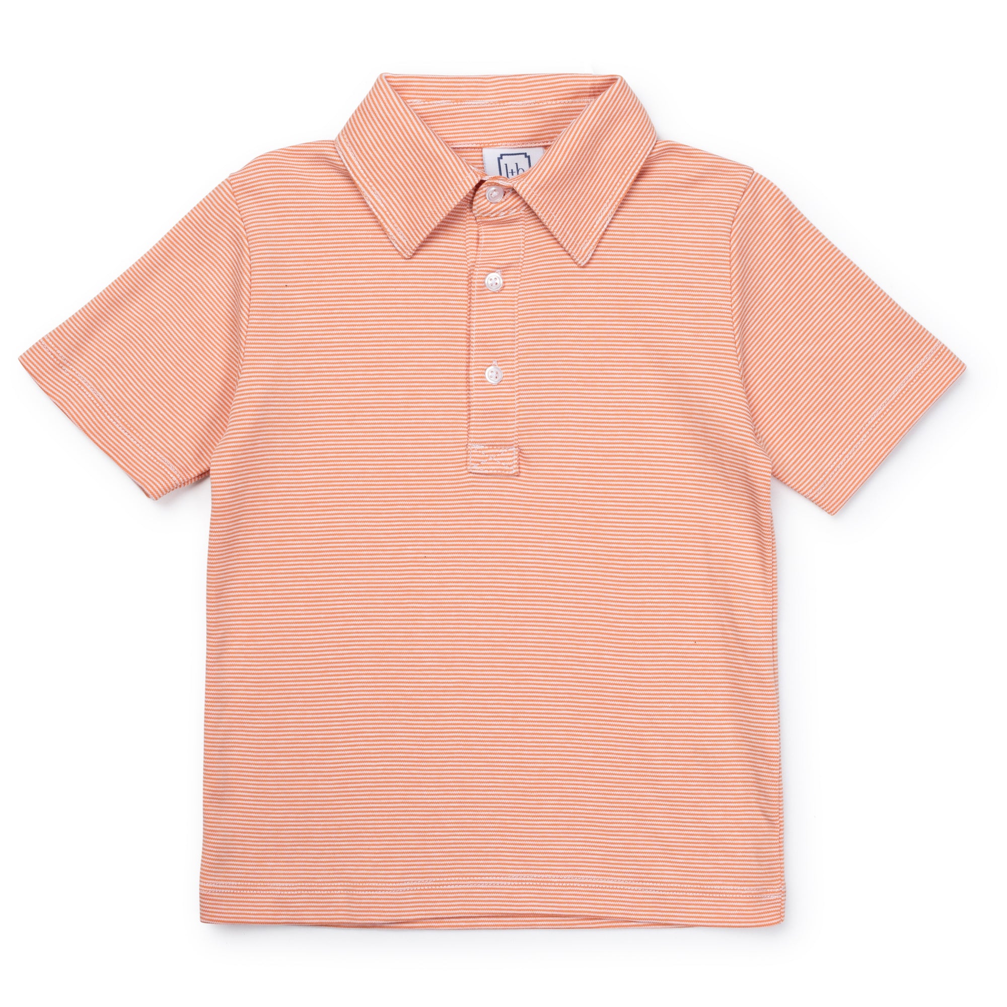 SALE Griffin Boys' Pima Cotton Polo Golf Shirt - Orange Stripes