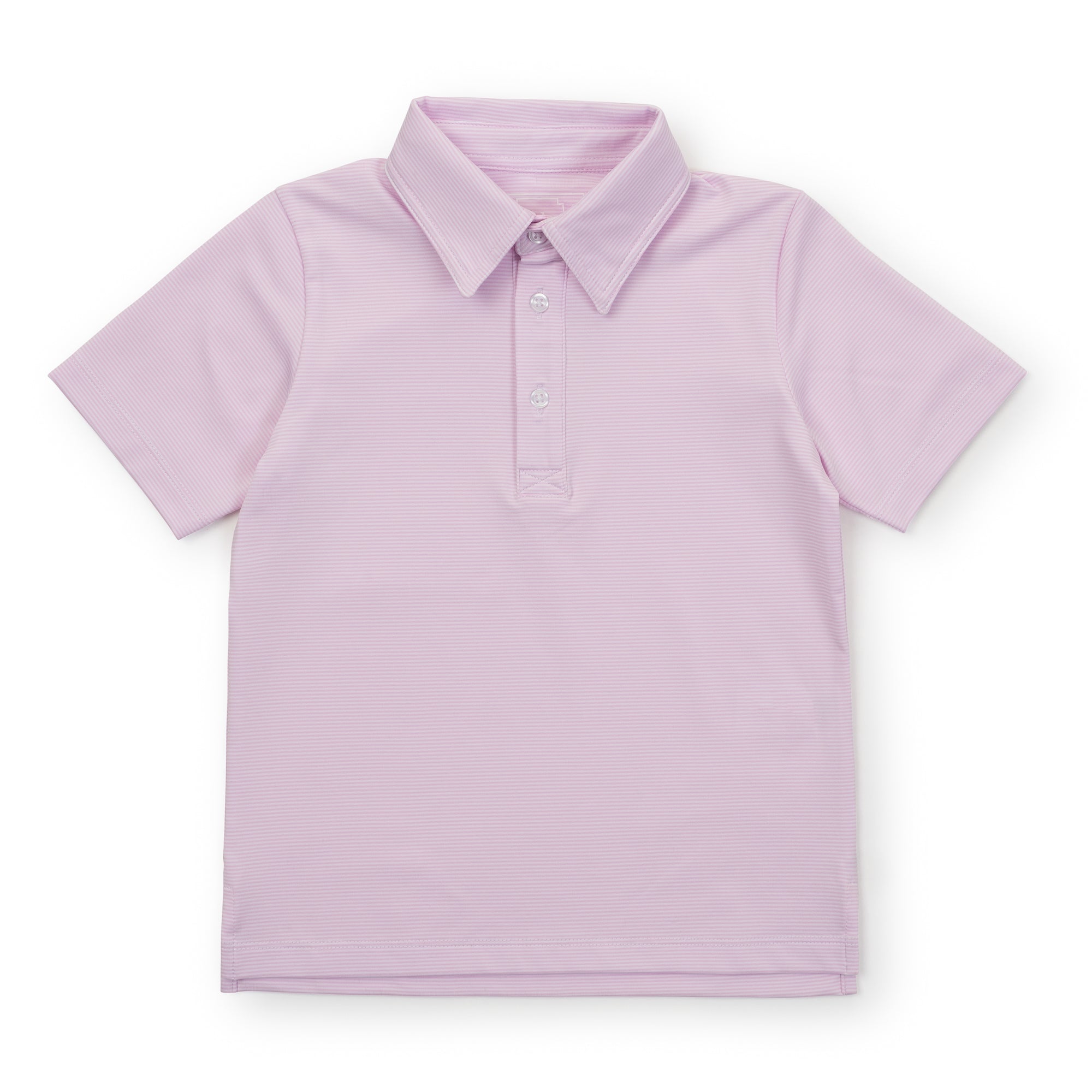 Will Boys' Golf Polo Shirt by LH Sport - Pink Stripes